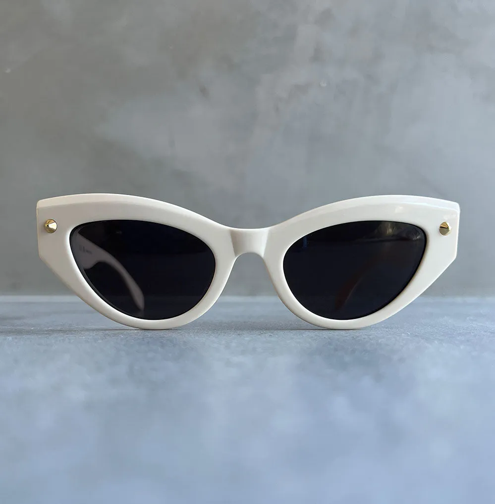 AMQ AM0407S Sunglasses, Ivory