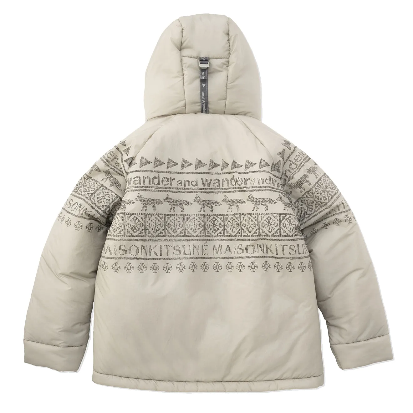 And Wander x Maison Kitsune Nordic Border Insulation Jacket Beige