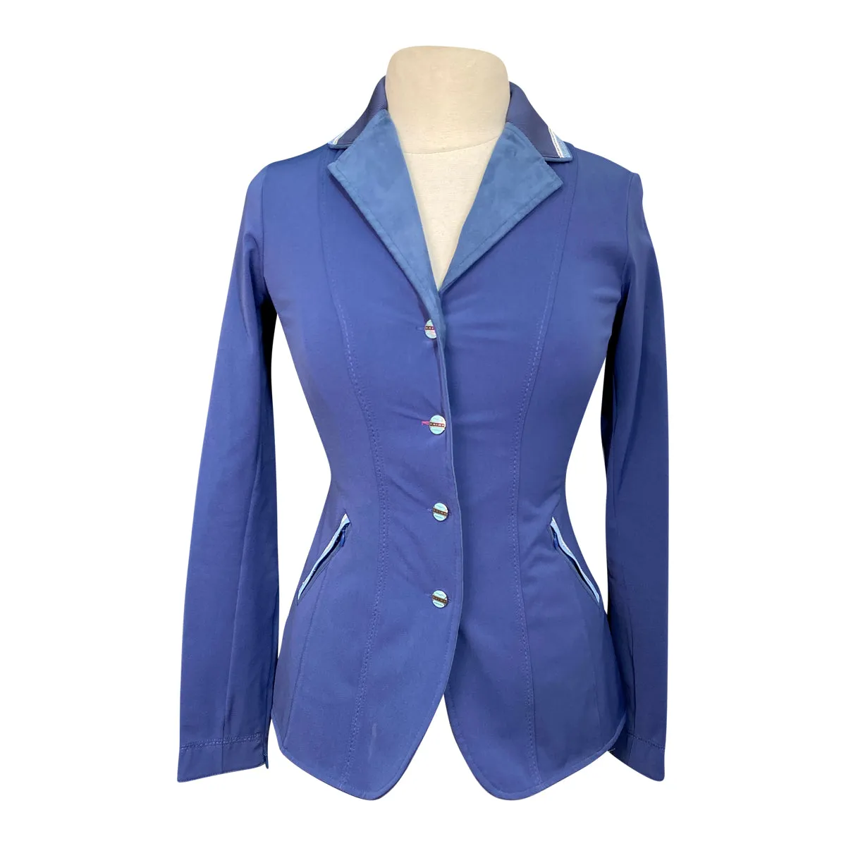 Animo Sport Show Coat in Oyster Blue/Sparkles - Women's IT 42 (US 6)