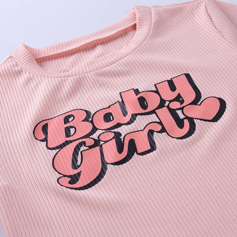 “BABY GIRL” CUTE SHORT T-SHIRT BY70109