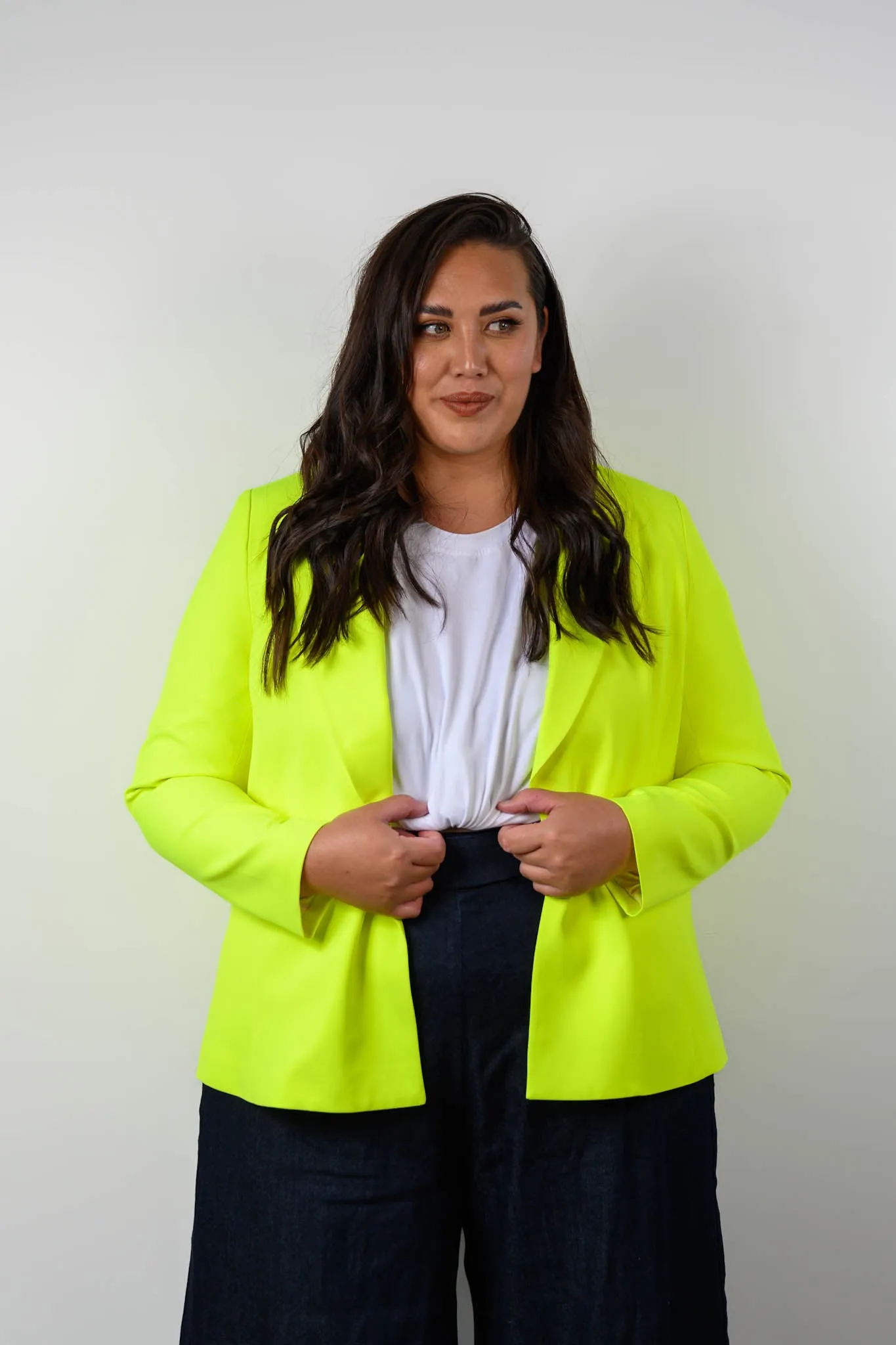 Betty Relaxed Fit Blazer - Neon Yellow