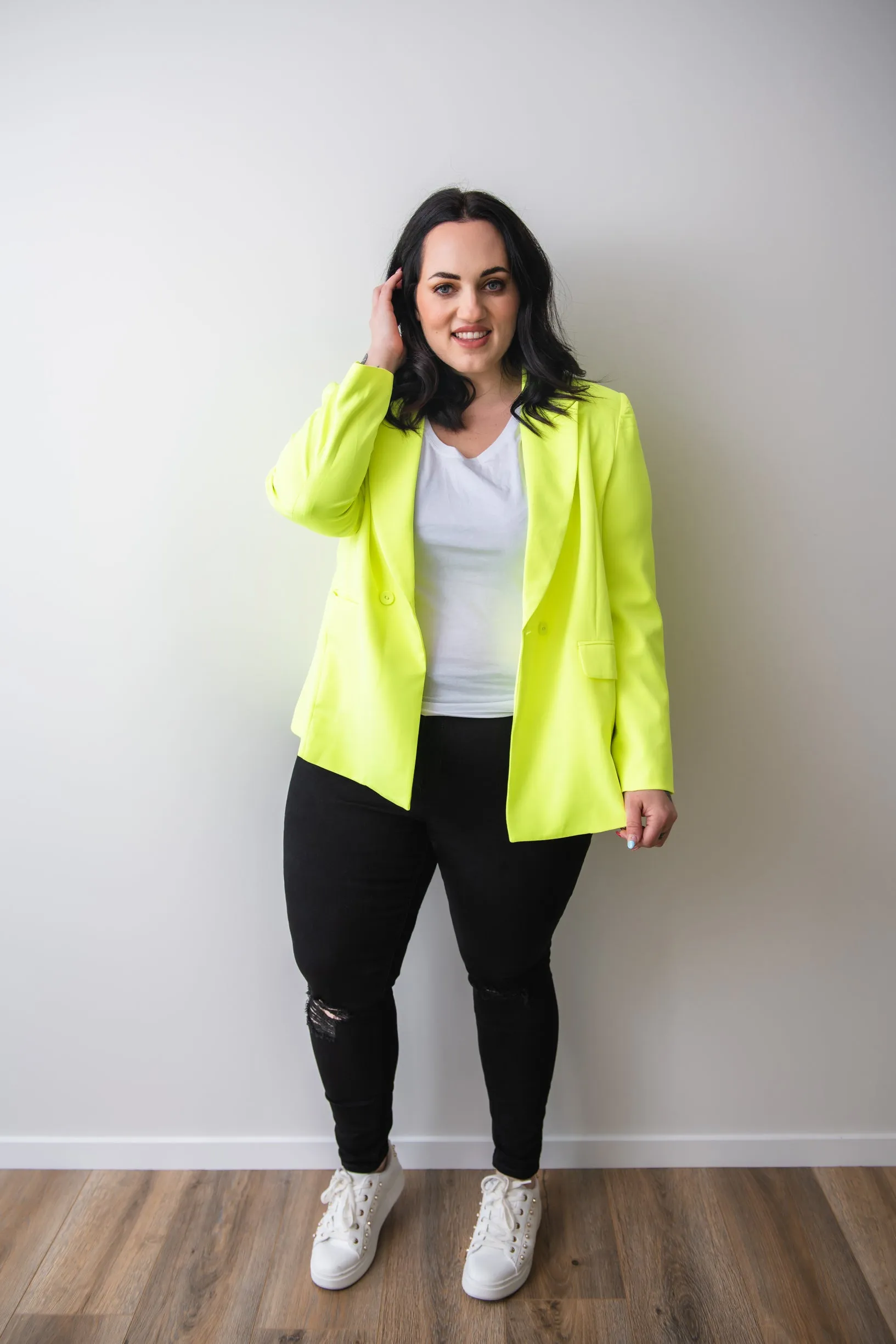 Betty Relaxed Fit Blazer - Neon Yellow