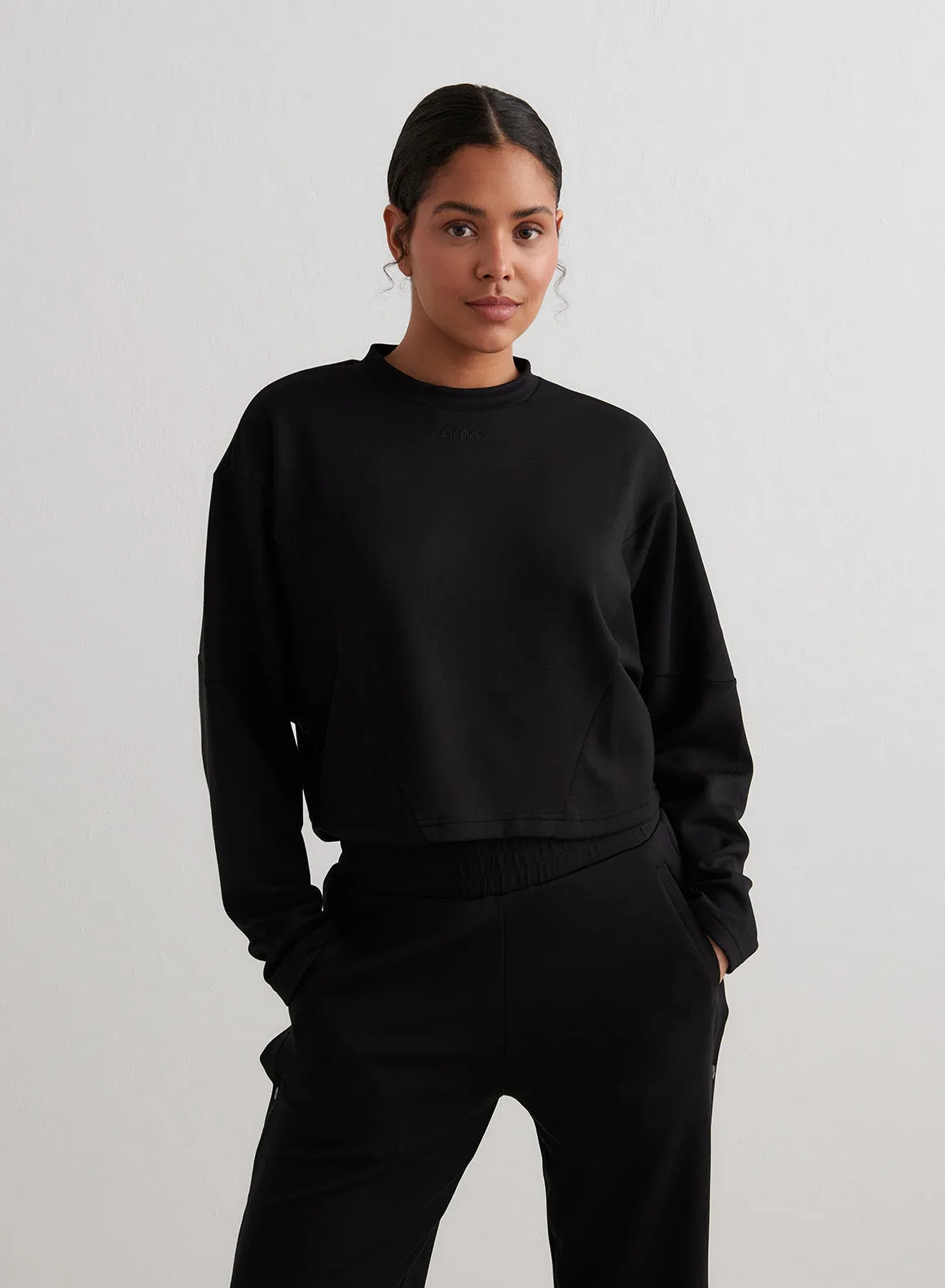 Black Comfy Block Sweatshirt