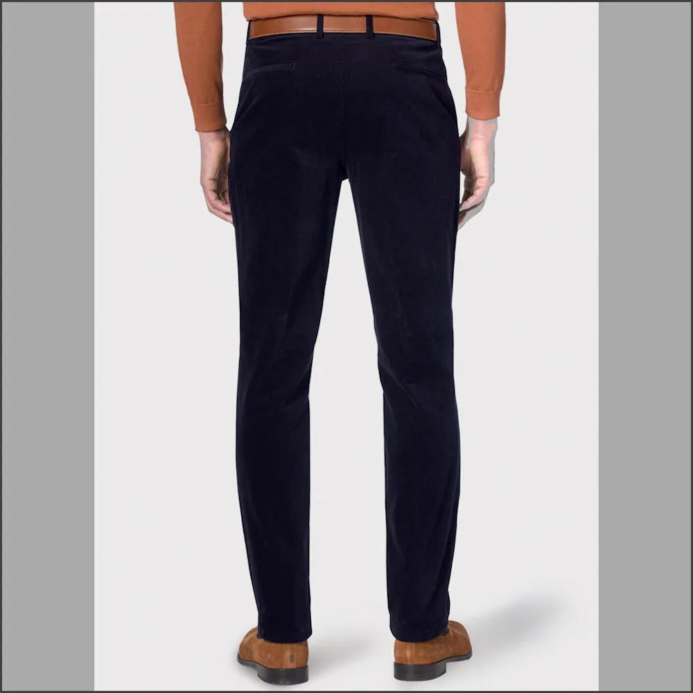 Brook Taverner Shakespeare Navy Needle Cord Trouser<>