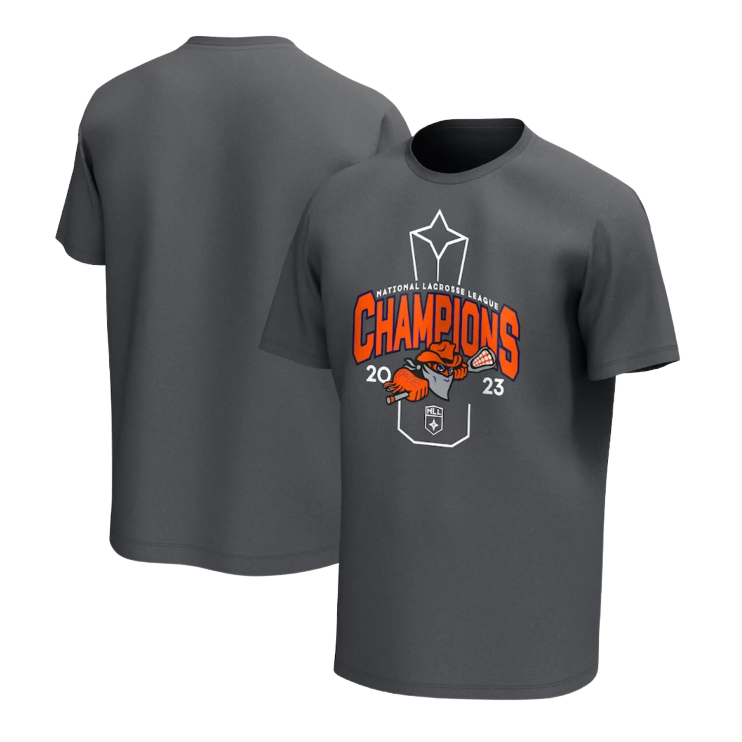 Buffalo Bandits Charcoal Official Locker Room 2023 NLL Cup Champions T-Shirt