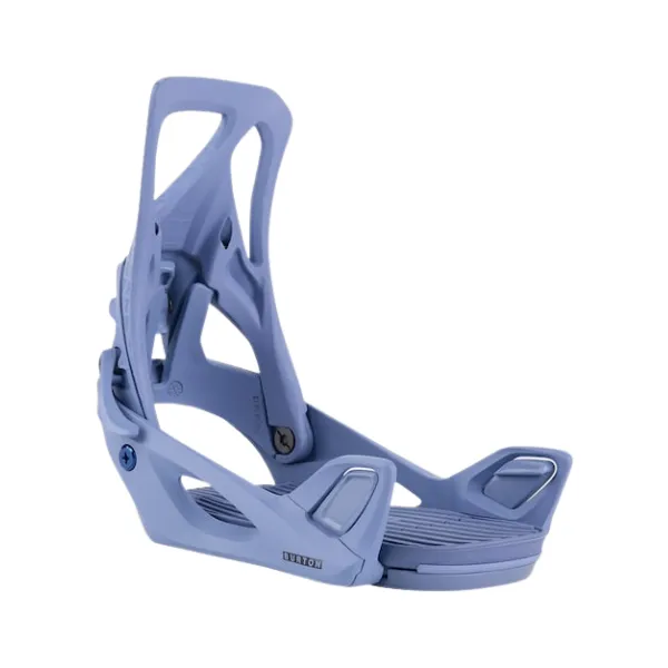 Slate Blue Burton 2024 Womens Step On Re:Flex Snowboard Bindings with Logo - Enhanced Version