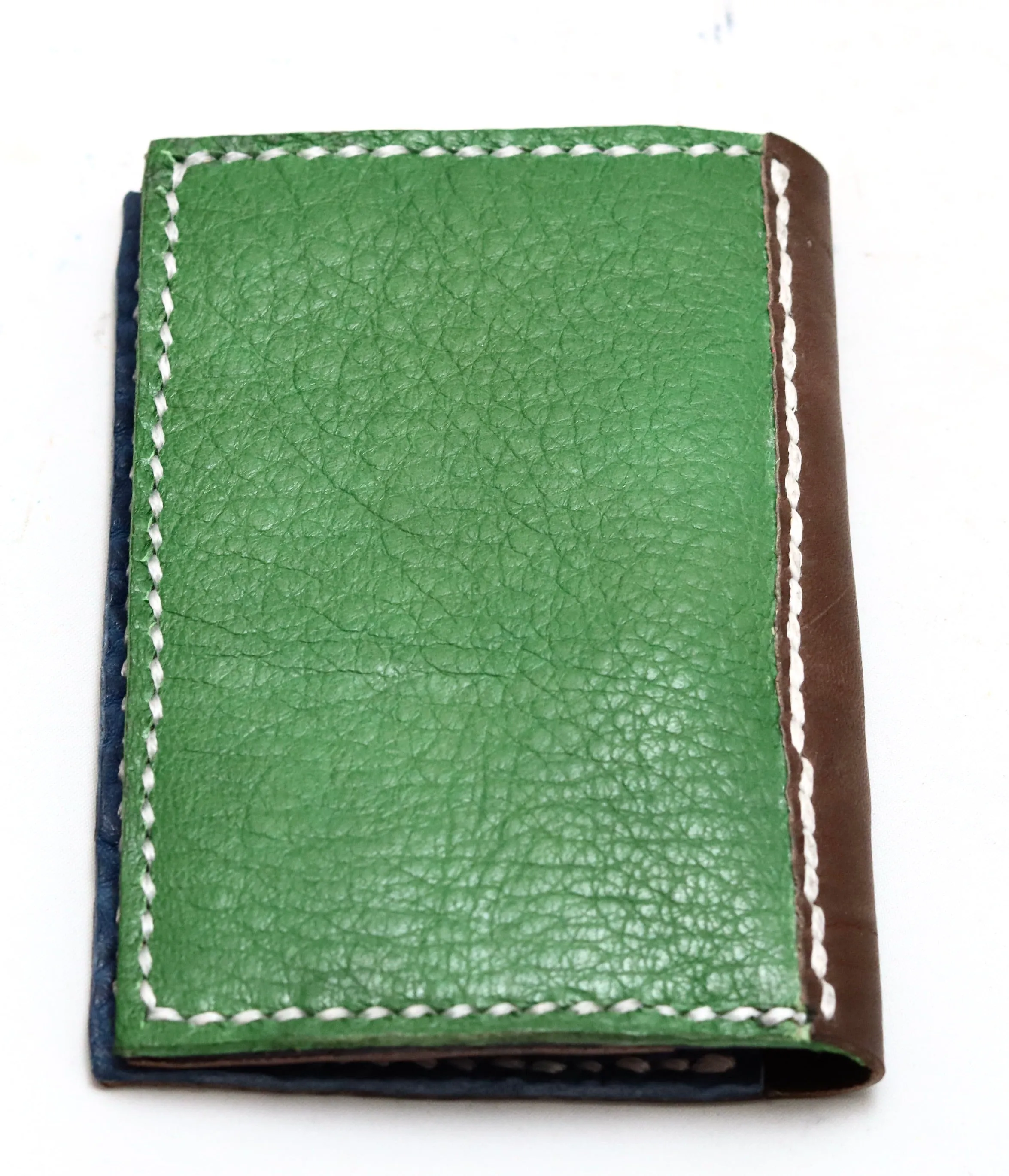 Card wallet fold | mixed leathers | calf