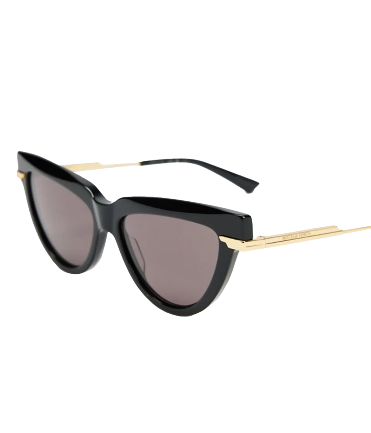 Cat Eye Wire Sunglass in Black Gold