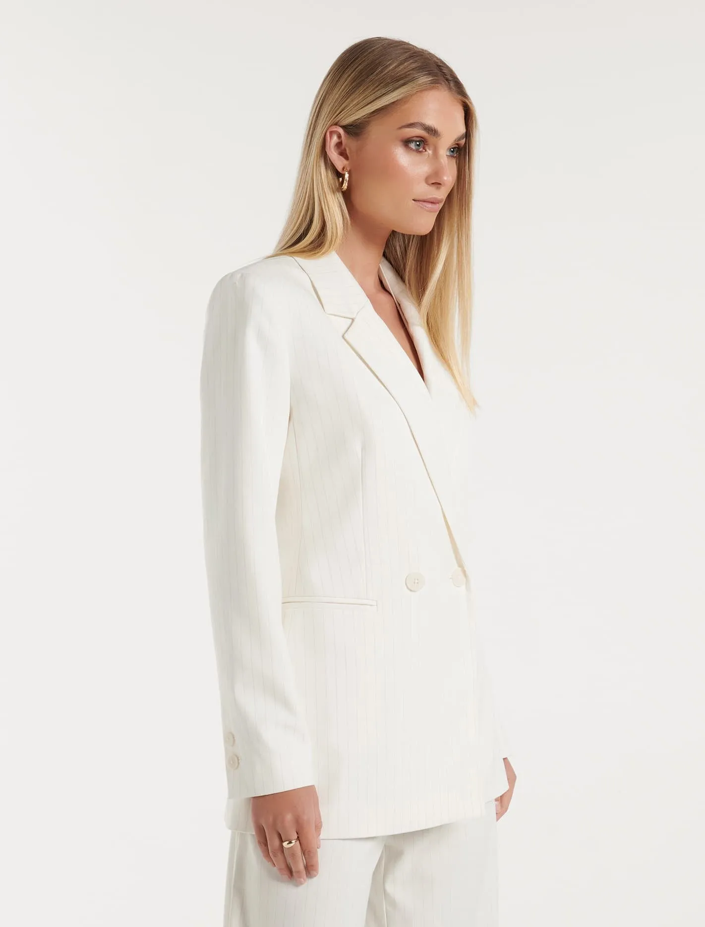 Elle Pinstripe Suit Jacket