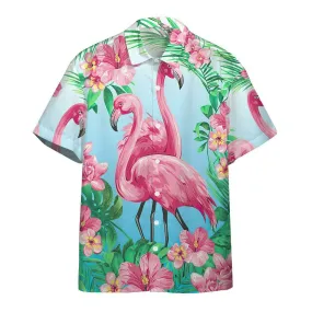 Gearhuman 3D Flamingo Hawaii Shirt