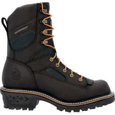 Georgia Men's Ltx Logger 9" Comp Toe WP Work Boot -Black- GB00619