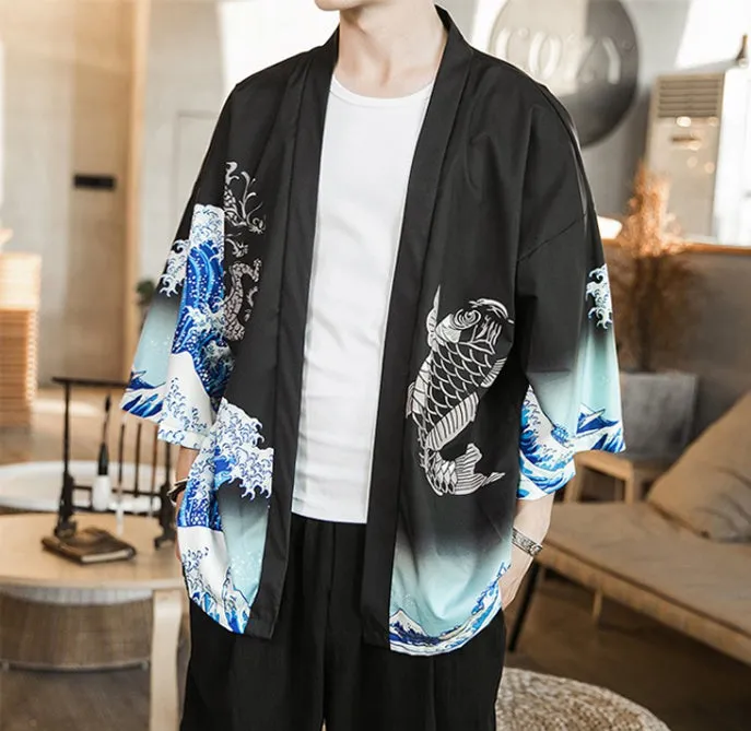 Great Wave off Kanagawa Kimono Shirt | Anime Kimono