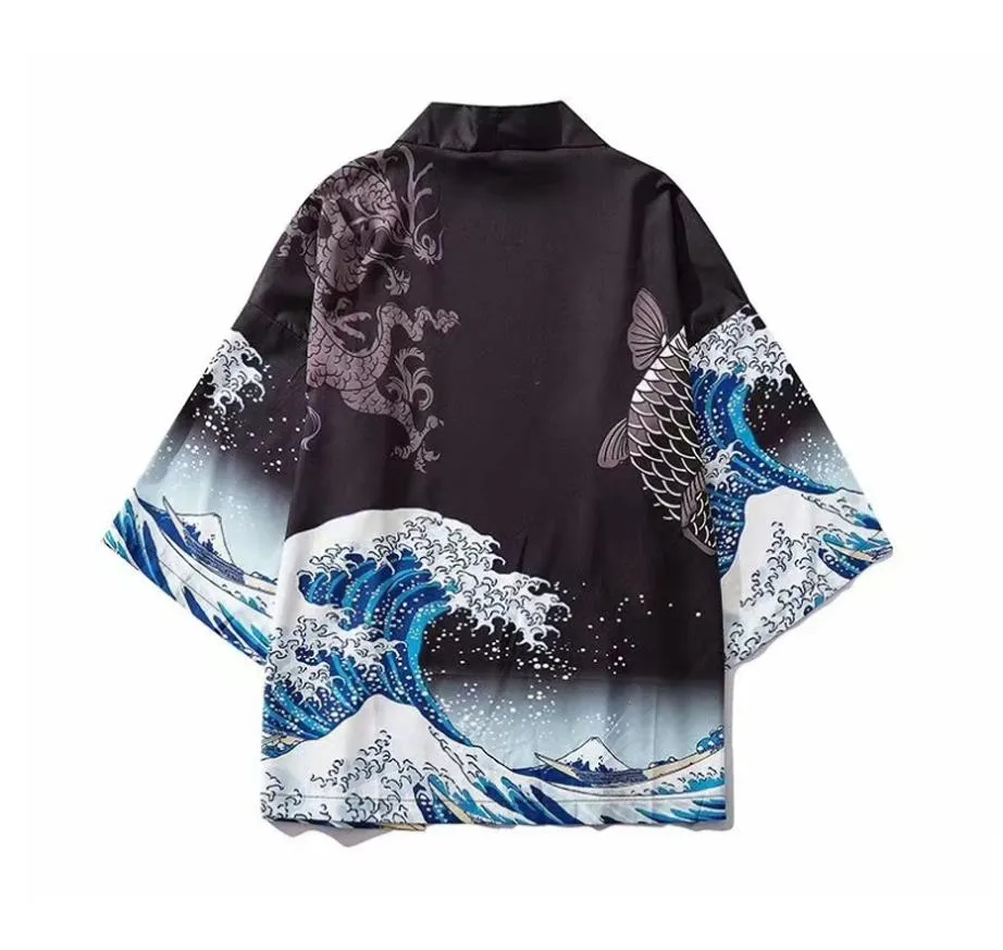 Great Wave off Kanagawa Kimono Shirt | Anime Kimono