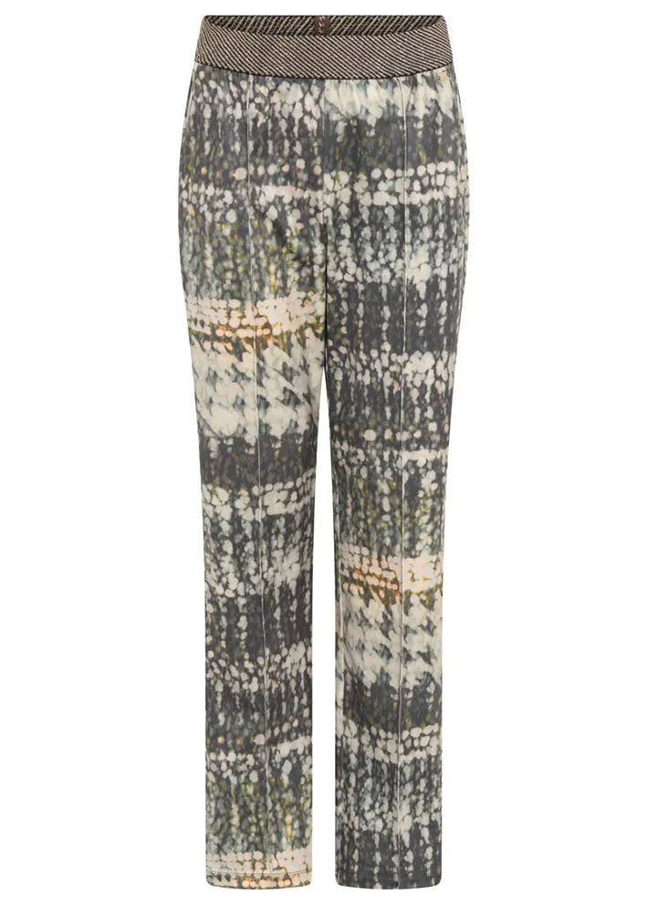 Gustav Marisa jersey pants 52000 Bukser - Olive w. Beige Print