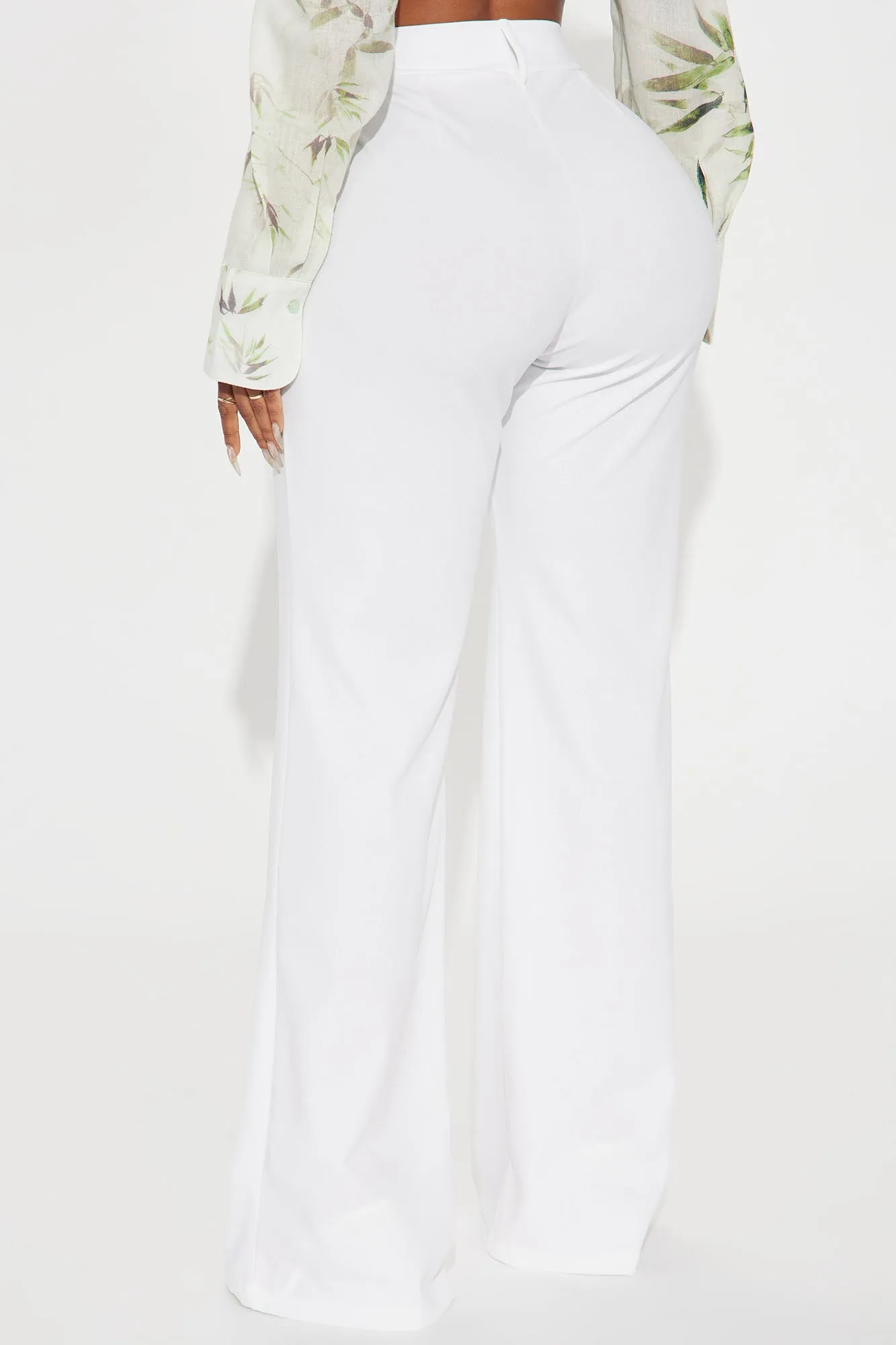 Heidi Wide Leg Trouser Pant - White