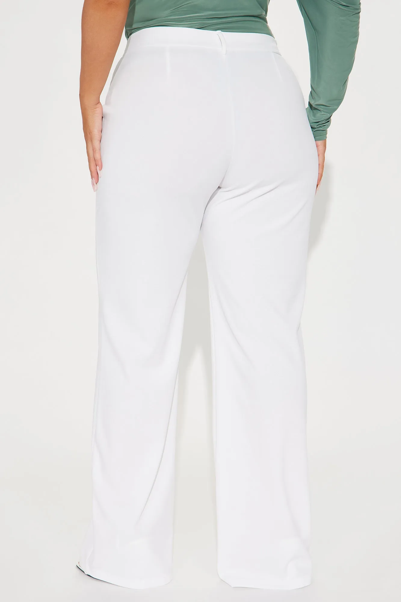 Heidi Wide Leg Trouser Pant - White