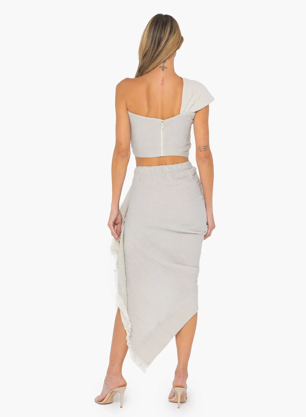 Just Bee Queen - Tulum Skirt - Grey/Oatmeal