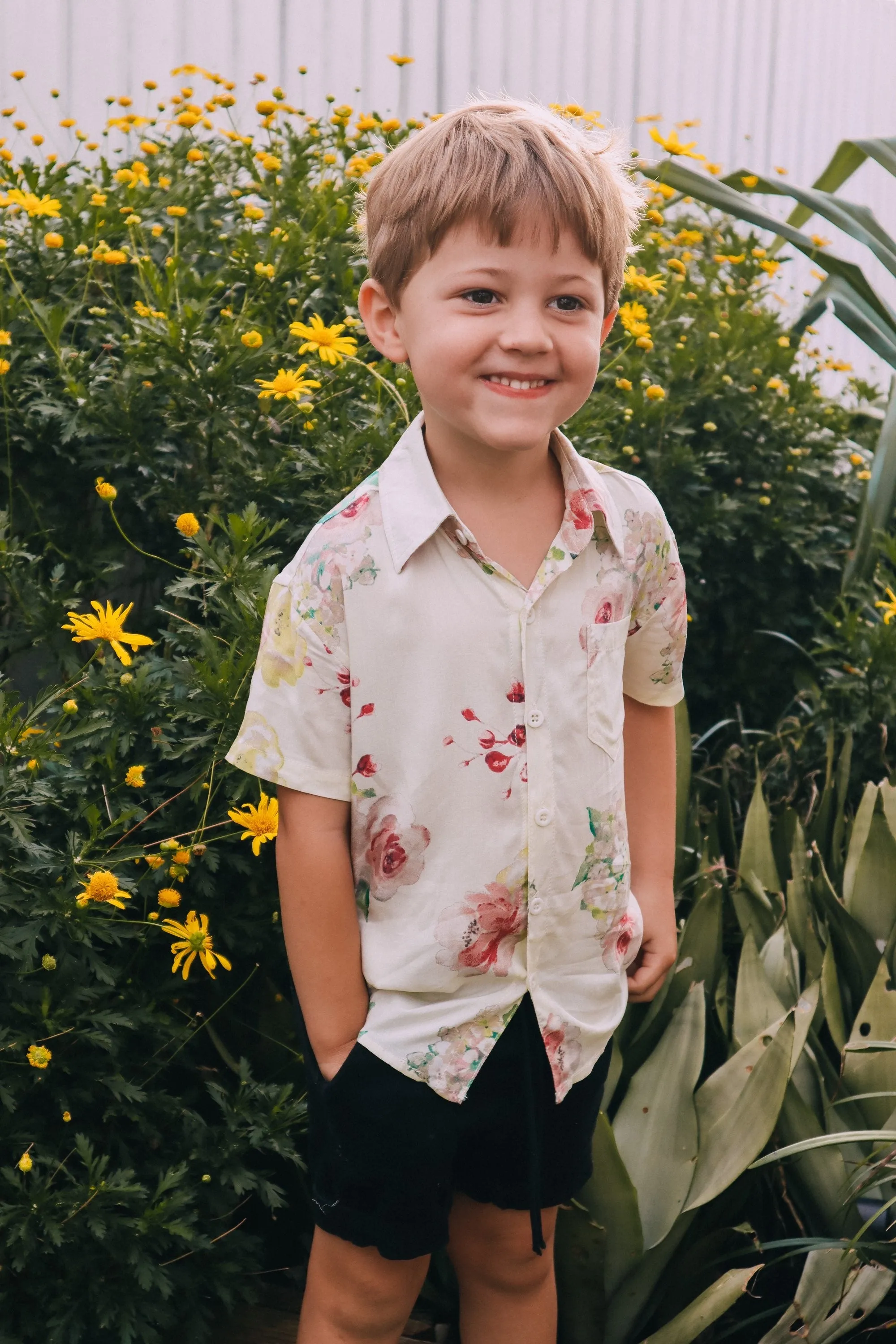 Kid's Button Up Shirt - Exclusive Floral Dream Print