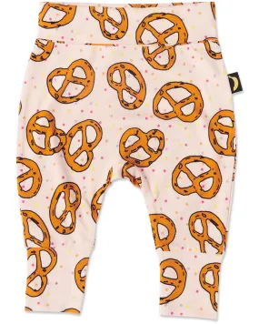 Kip & Co BABY | Pretzels Pink Organic Drop Crotch Pant