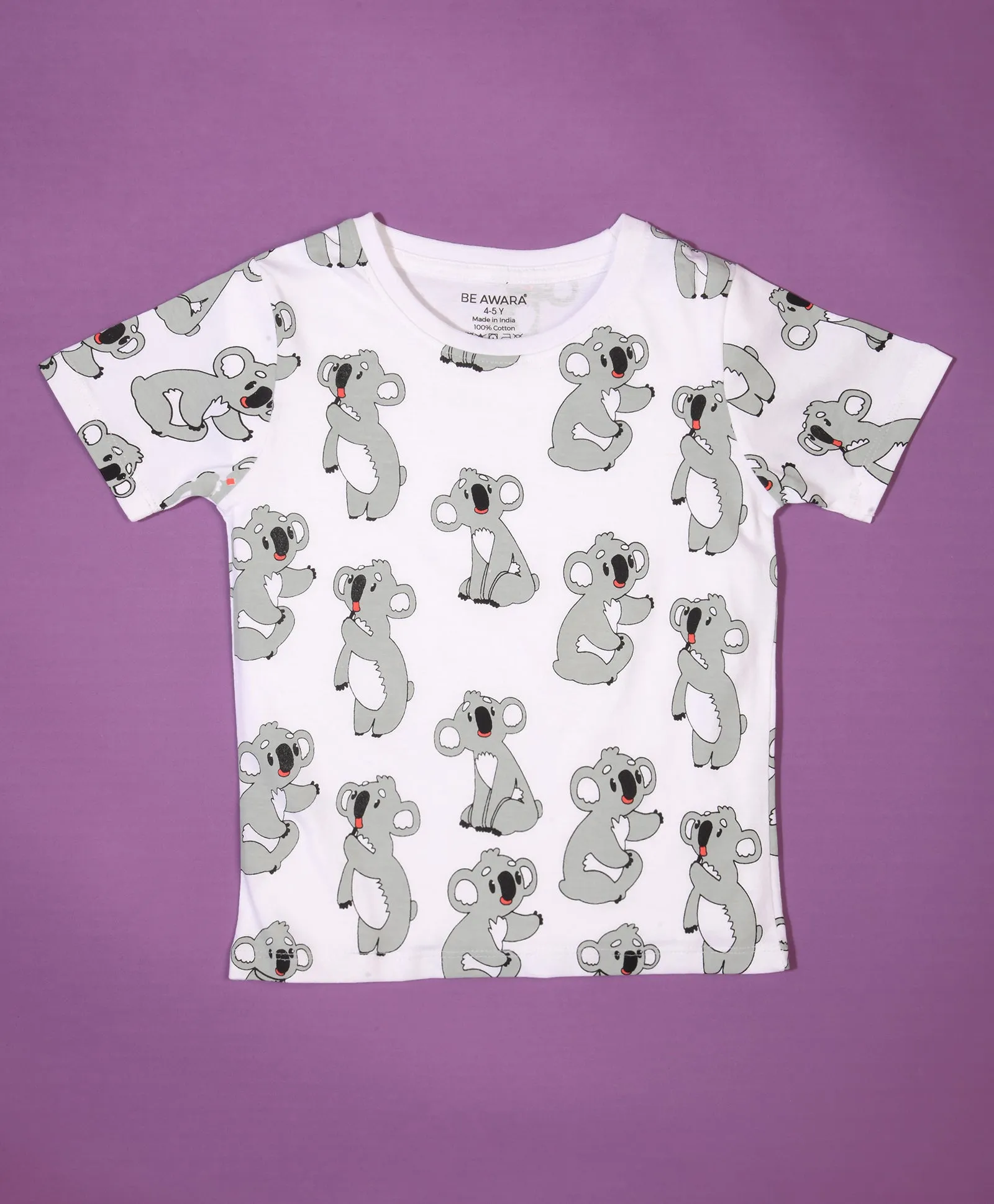 Koala Pattern Half Sleeves T-Shirt & Shorts Set