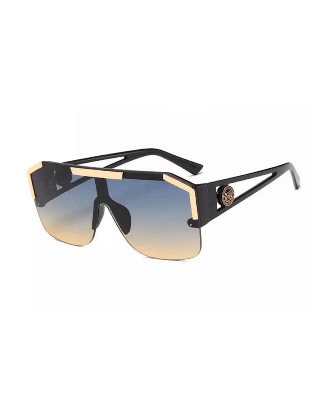 Ladies Oversized Rectangular Frame Sunglasses