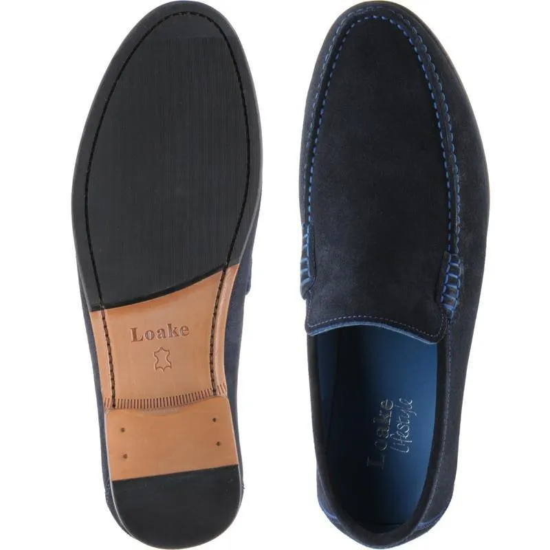 LOAKE Nicholson Moccasin shoe - Navy Suede