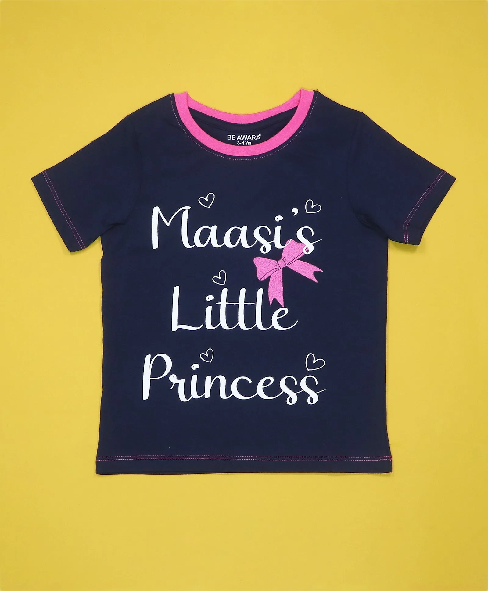 Maasi's Little Princess Print Half Sleeves T-Shirt & Shorts Set