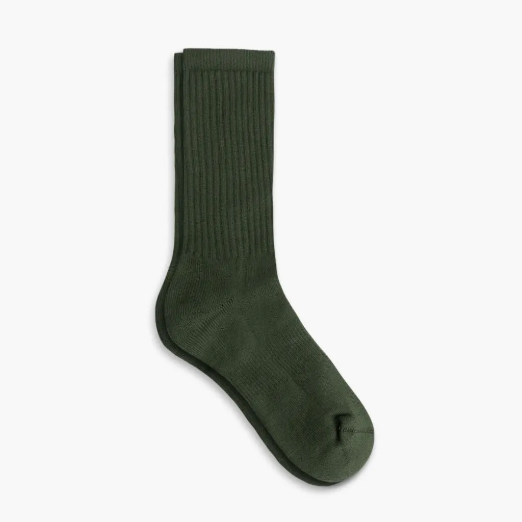 Men's Cotton Crew Sock | Hunter Green