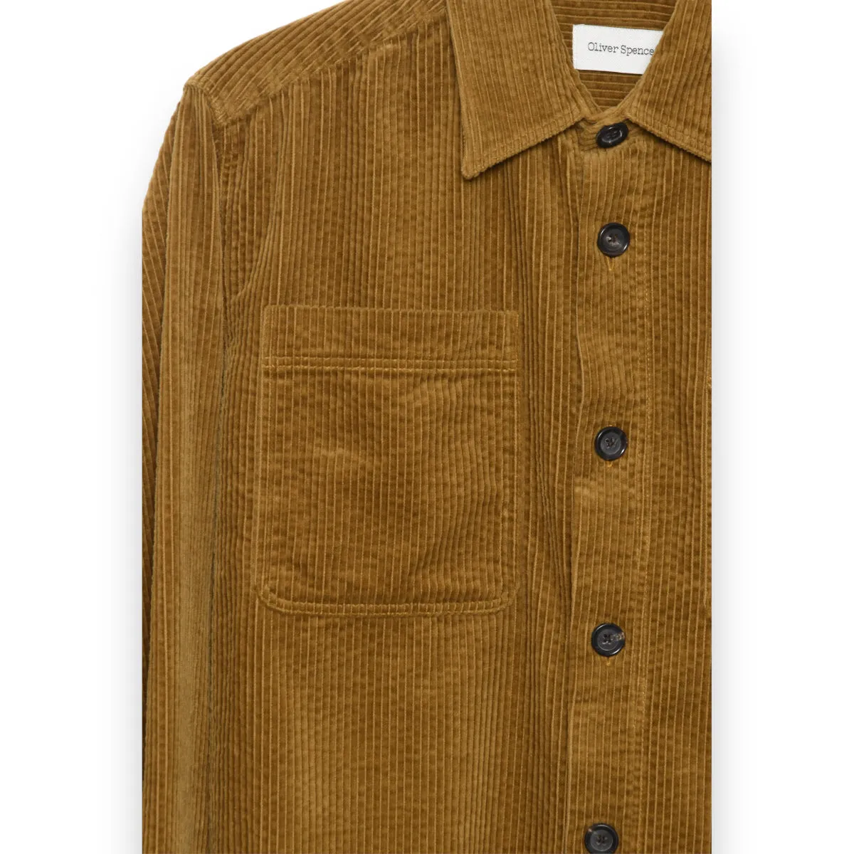 Oliver Spencer Treviscoe Shirt Hudson Cord tan