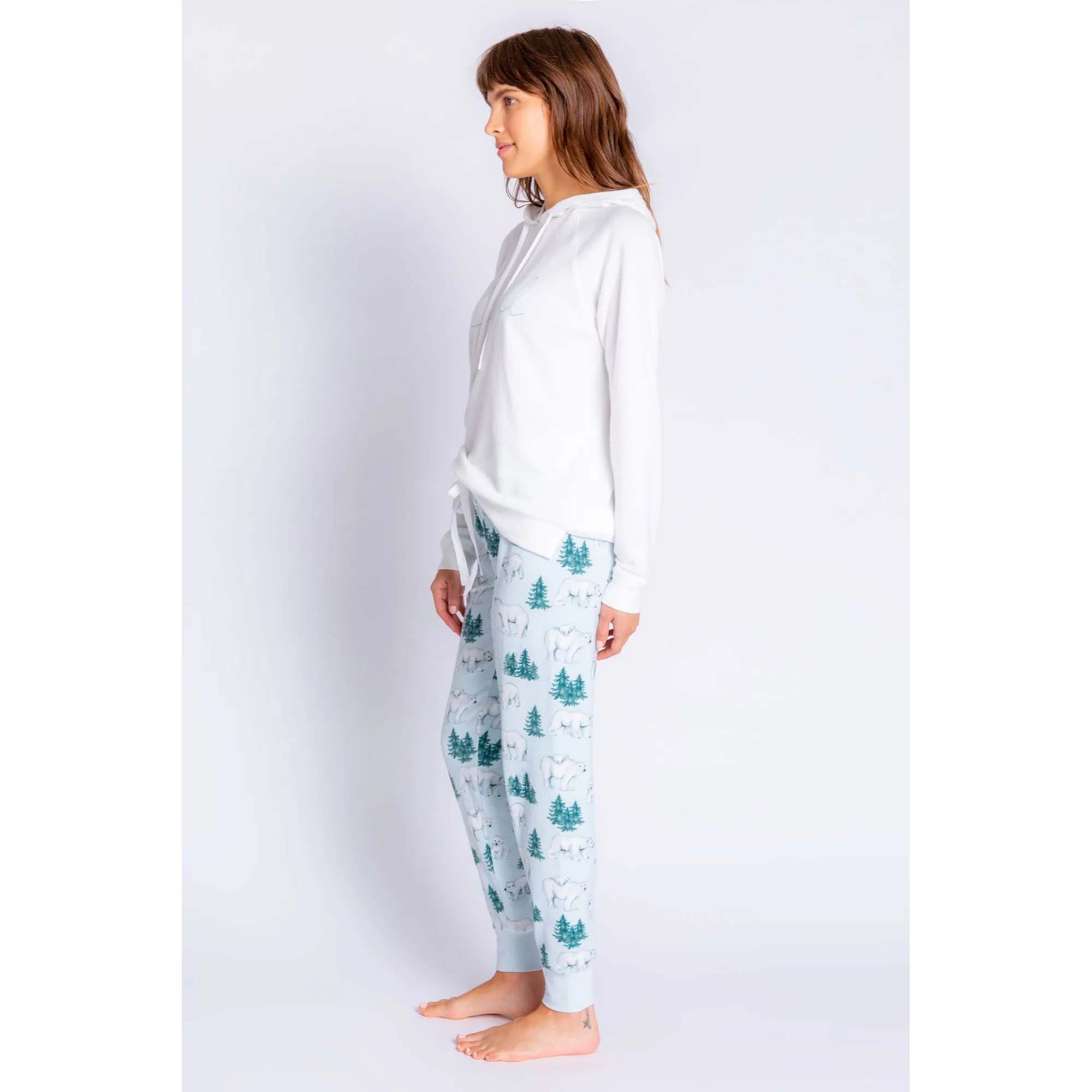 PJ Salvage Women's Just Chill Polar Bear Jammie Pants - ICE BLUE