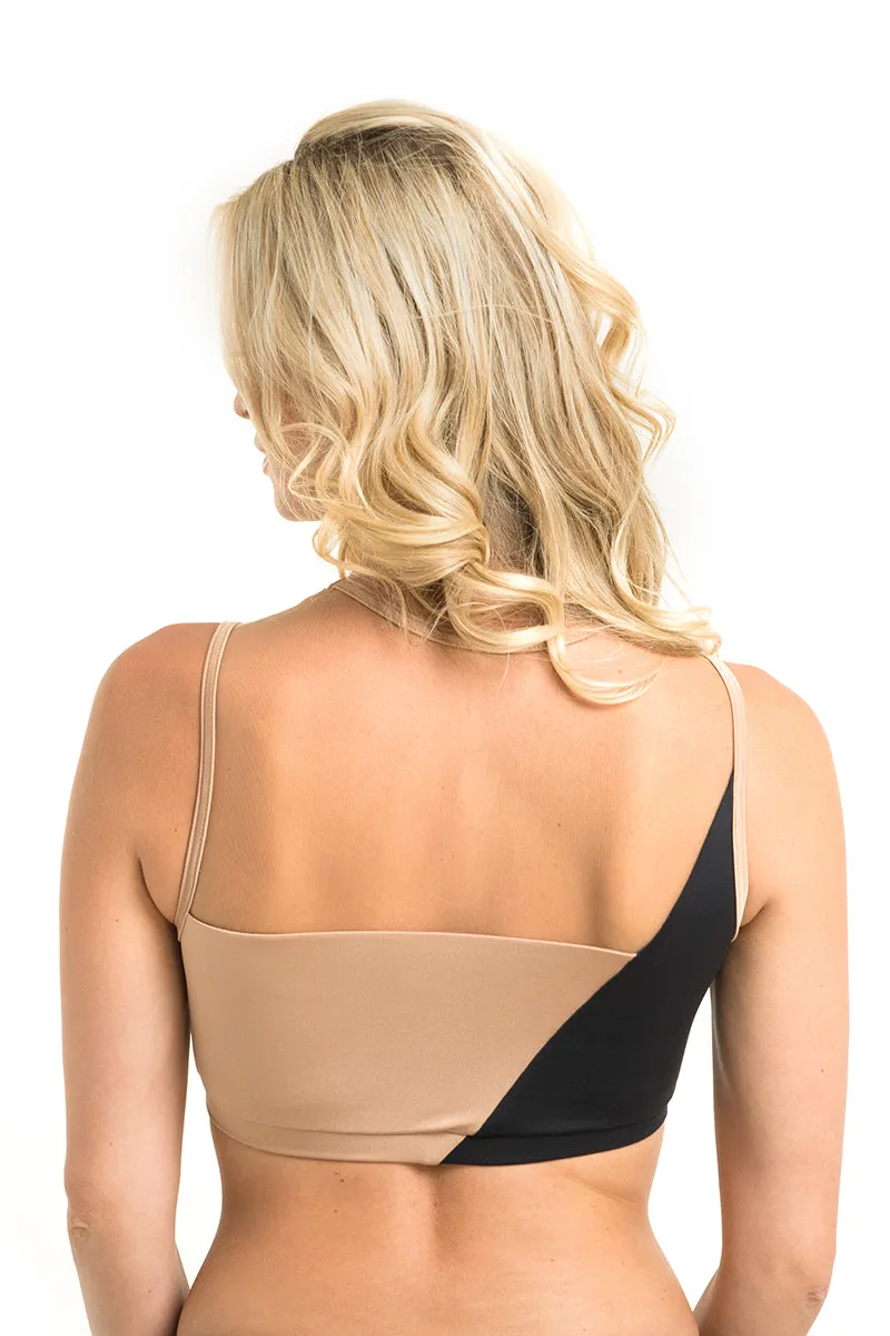 Poledancerka Movement Top - Black/Nude 01