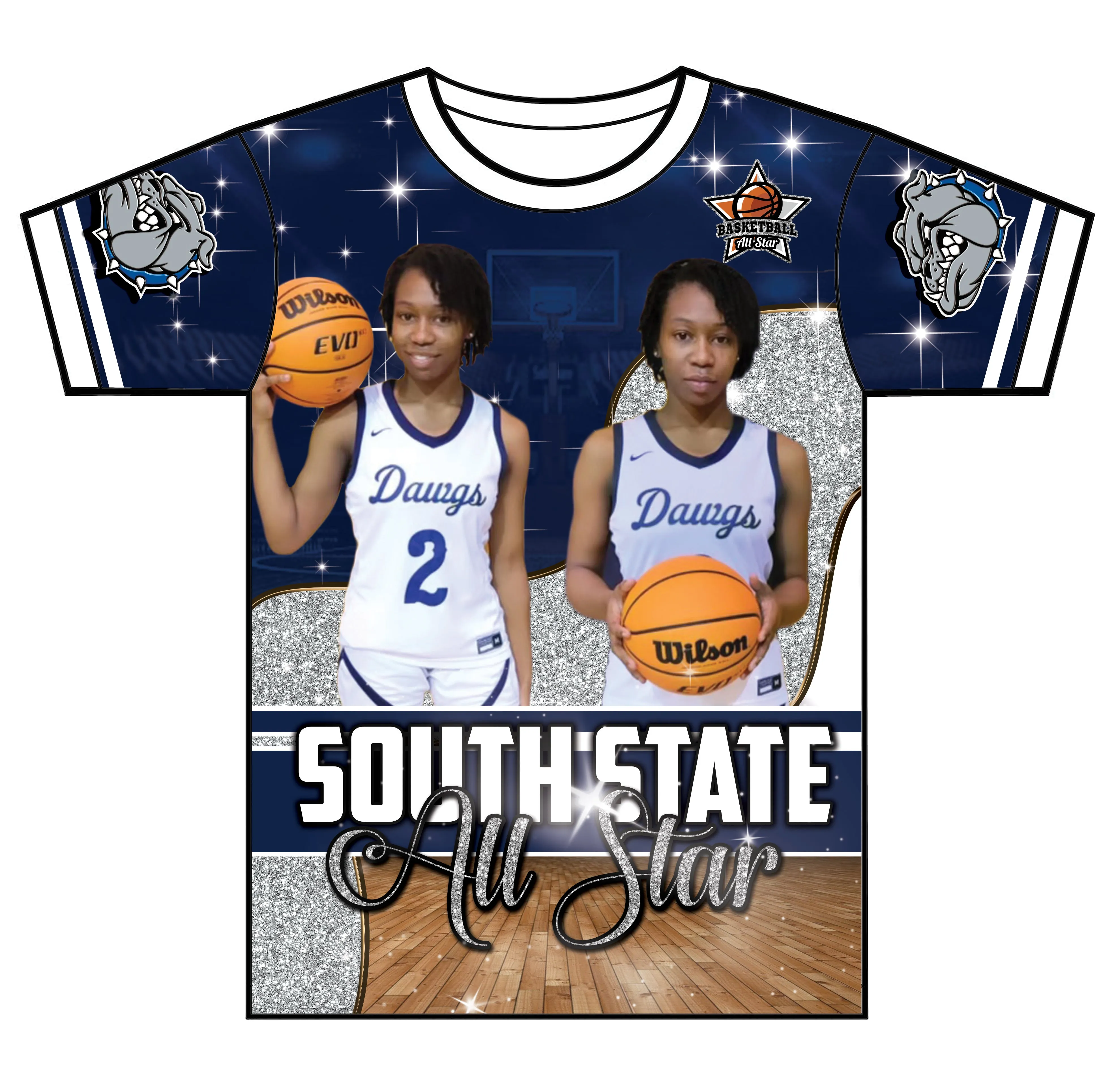 "South All-Star" Custom Designed Graduation 3D shirt