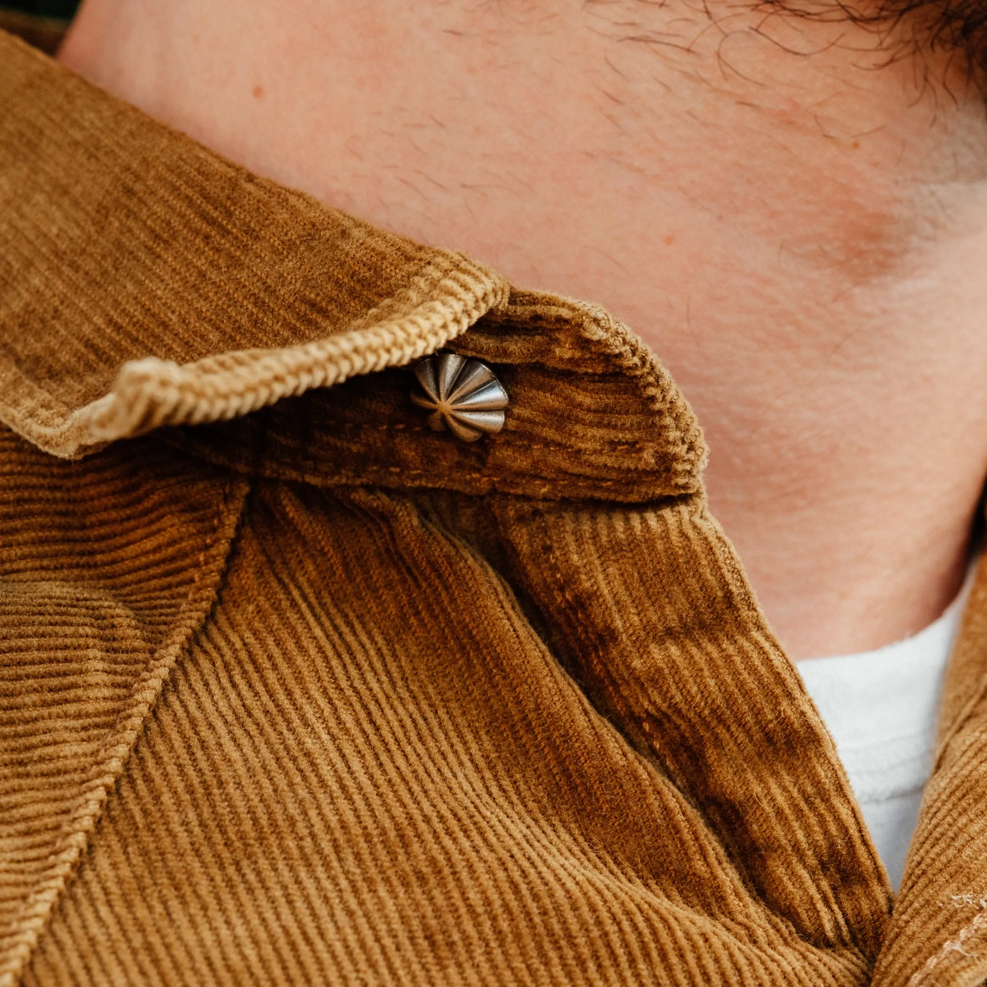 RRL Slim Fit Corduroy Western Shirt Faded Tan