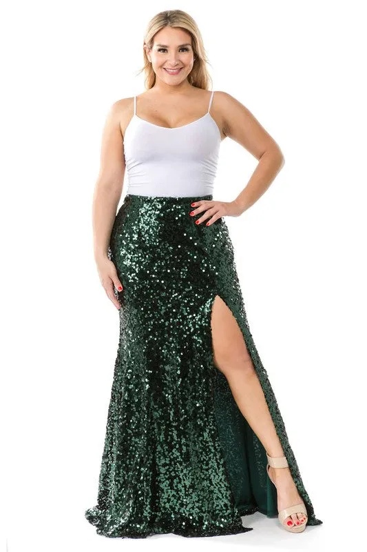 Sequin Maxi Skirt