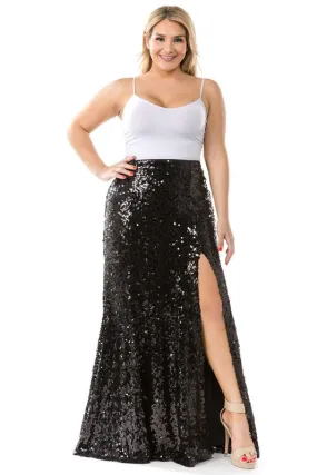 Sequin Maxi Skirt