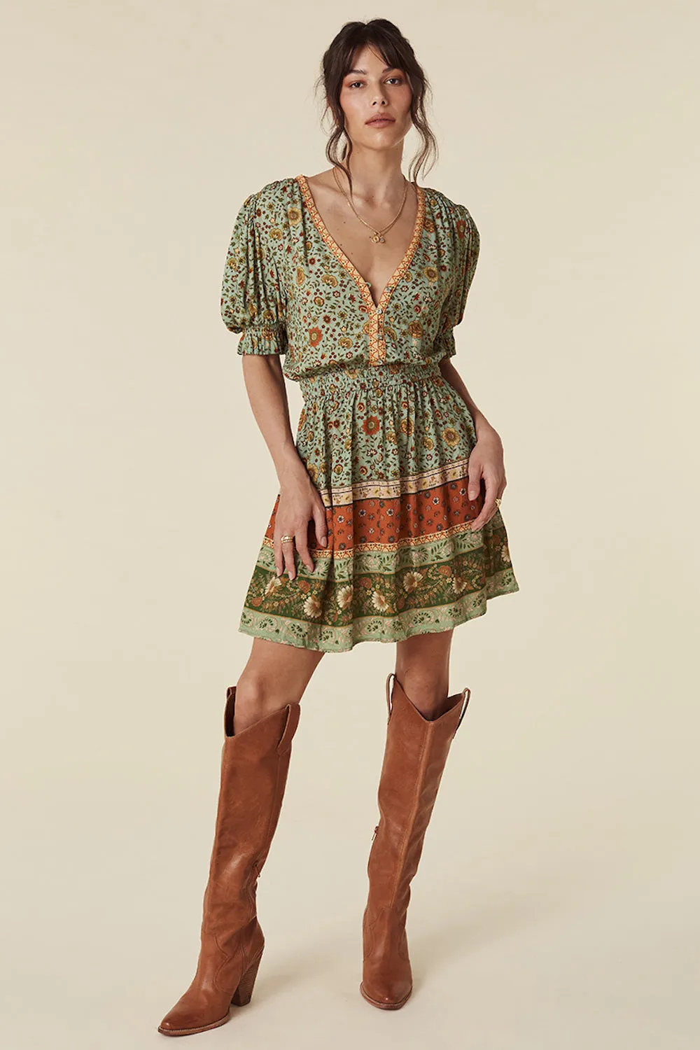 SPELL Lady Untamed Playdress in Matcha