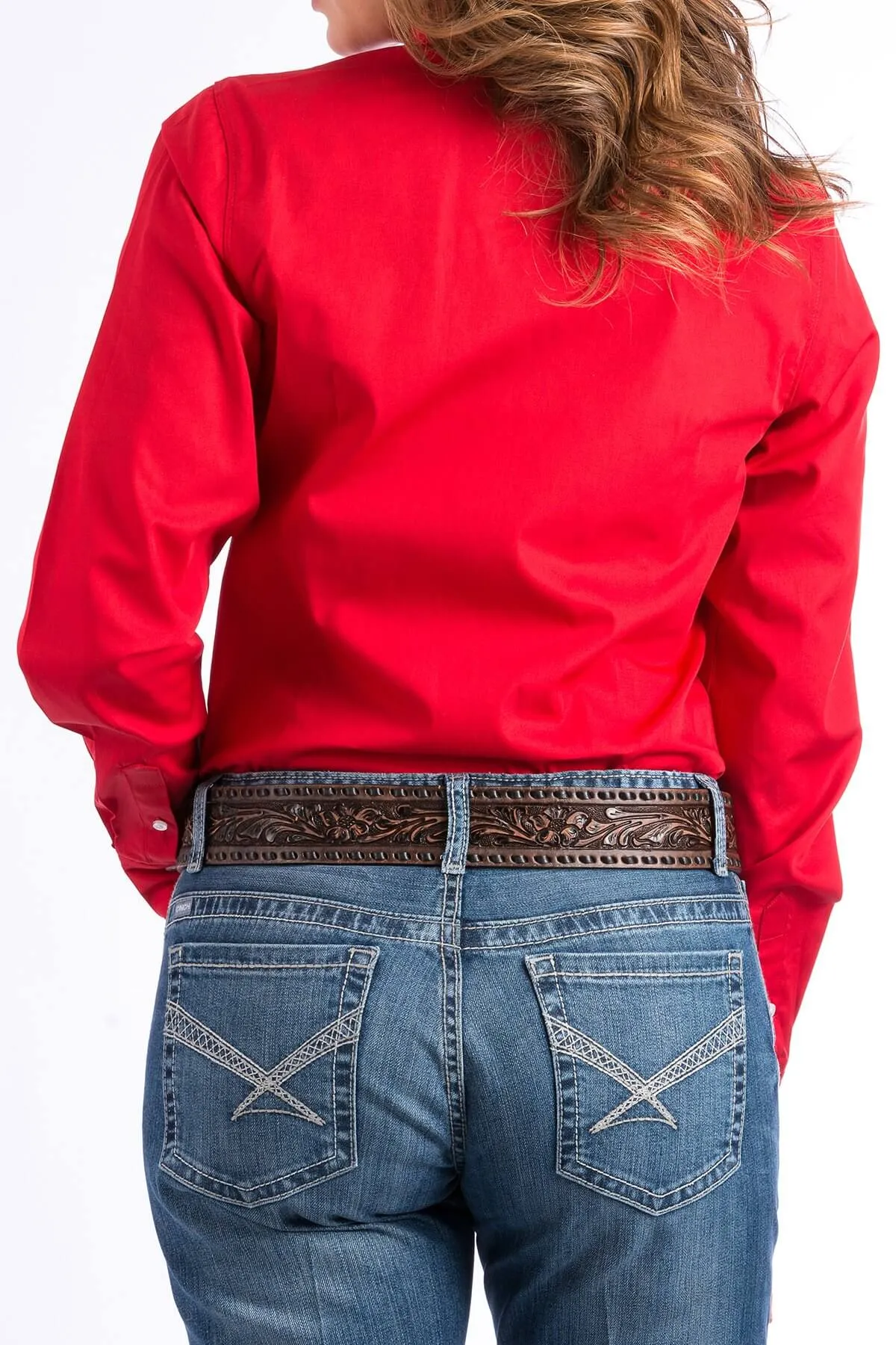 The Women's Cinch Red Solid Shirt