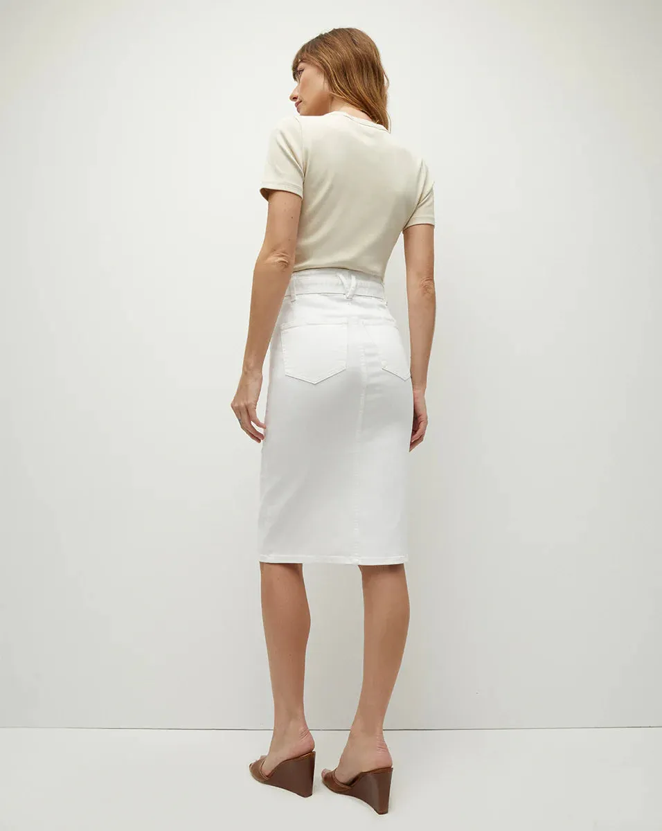 Veronica Beard - Nazia Denim Pencil Skirt - White