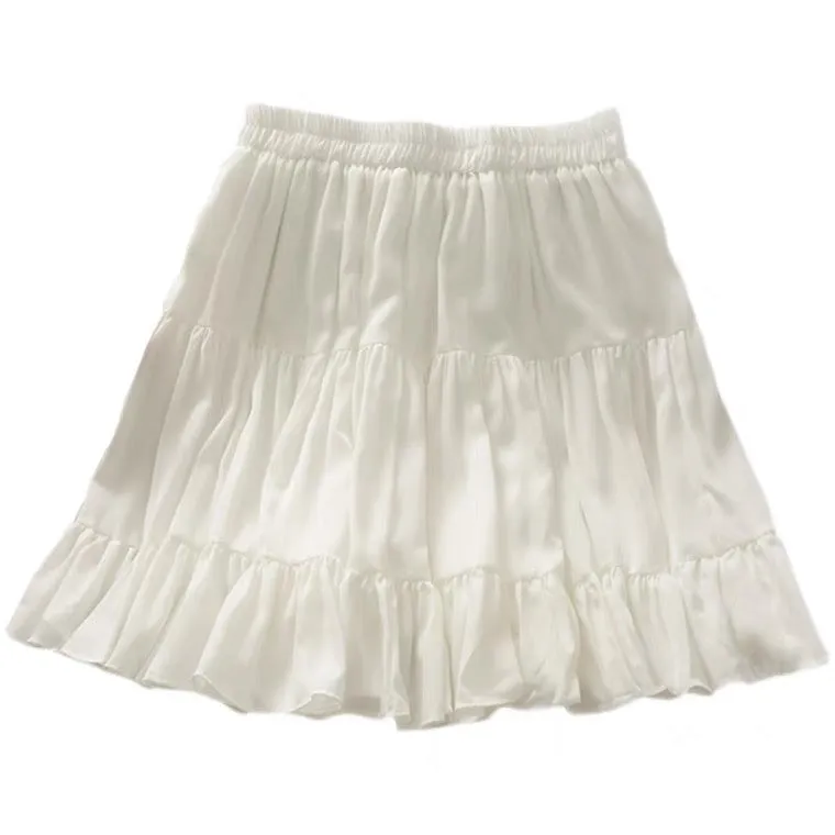 WHITE/BLACK SWEET WAIST SKIRT BY70109